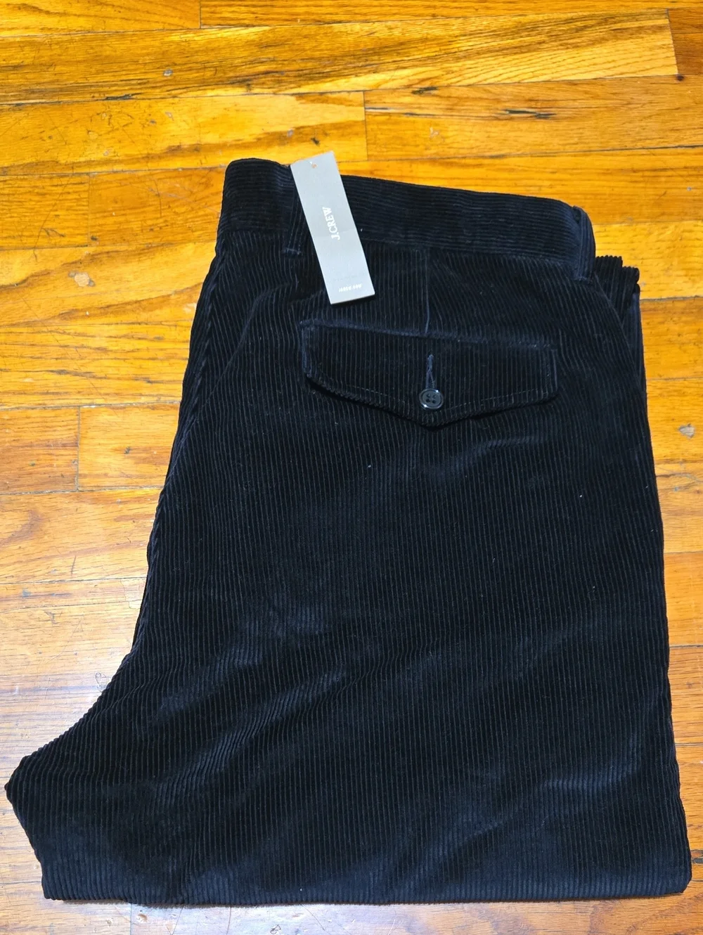 J Crew Oarsman Classic-fit 10-wale corduroy trouser Black 33x32 (31)- NWT